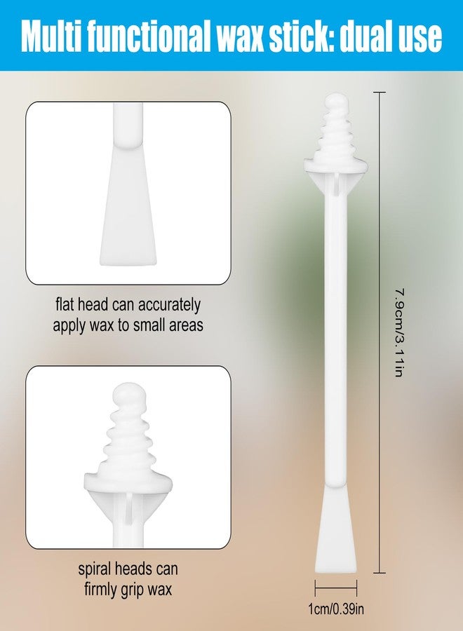 Pretwad Nose Hair Wax Sticks - 80 PCS Hair Wax Applicator Sticks with Disposable Spatulas for Painless Nose/Ear Hair Removal, Plastic Nose Ear Hair Removal Wax for Men Women - Image 2